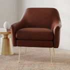 Phoebe Leather Chair - Metal Legs