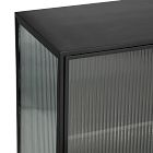 Ridged Glass &amp; Metal Buffet (35.5"&ndash;71")