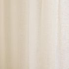 Custom Size Sheer European Flax Linen Curtain - Alabaster