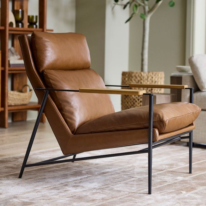Kinsley Leather Chair – Modern Comfort & Style | West Elm