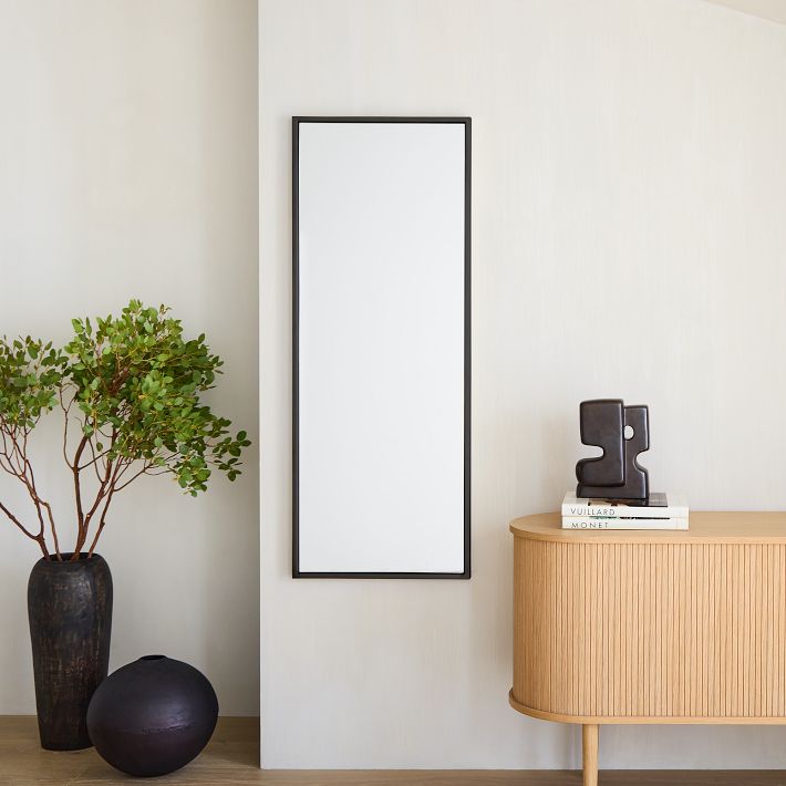 Metal Framed Long Rectangle Wall Mirror - Modern Elegance | West Elm
