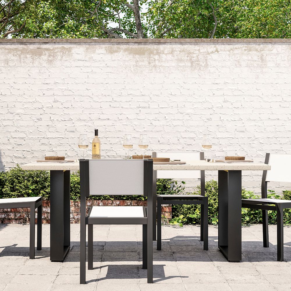 Portside Aluminum Outdoor Concrete Dining Table (72") by West Elm