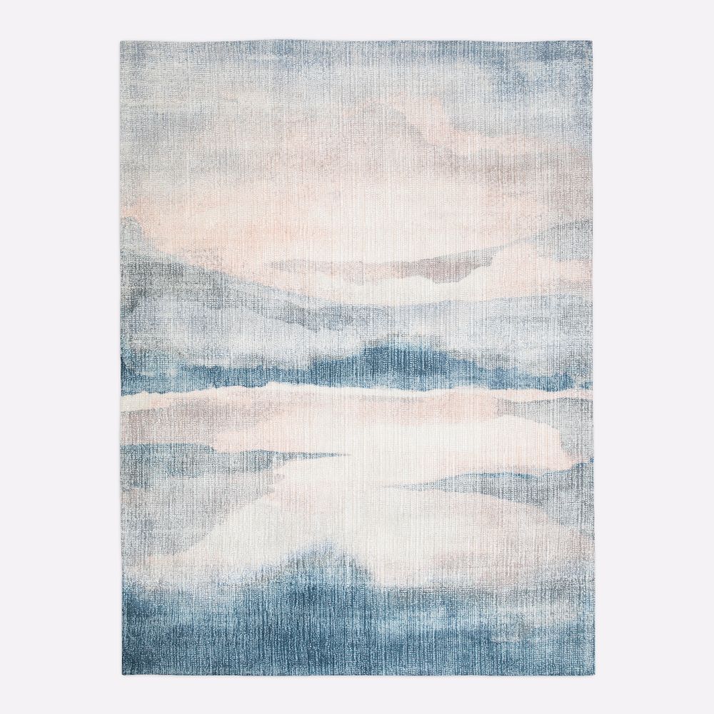 west elm 大判ラグ Sunset Lake Rug Swatch | West Elm