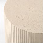 Fluted Concrete Indoor/Outdoor Side Table (16")