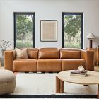 Leo Motion Reclining Leather Sofa (91"&ndash;123")
