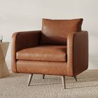 Rounded Back Leather Swivel Chair