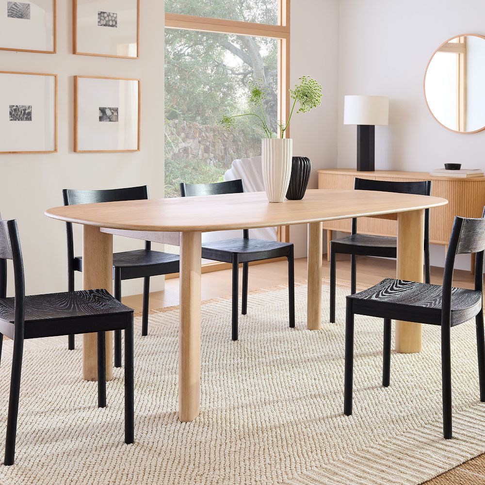 Anton Solid Wood Oval Dining Table (78