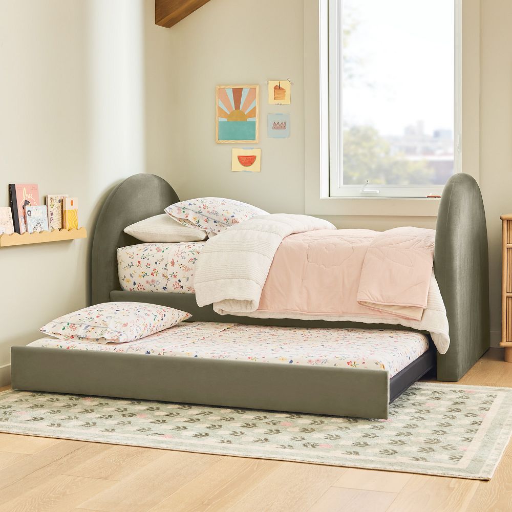 Elora Arched Upholstered Daybed w/ Trundle by West Elm