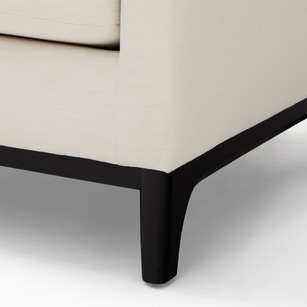 Chair leg and base close-up on black finish