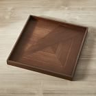Modern Marquetry Wood Trays - Walnut