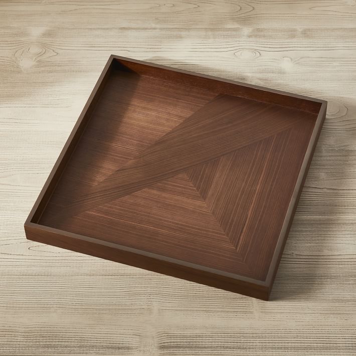 Modern Marquetry Wood Trays | West Elm