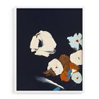 Abstract Botanical Navy Shadows Print Wall Art by Minted for West Elm