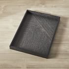 Modern Marquetry Wood Trays - Black