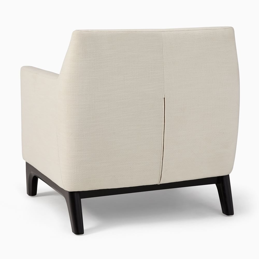 Back view of Harvey chair with zipper and seam details