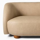 Laurent Leather 2-Piece Bumper Sofa (122.5")