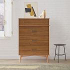 Mid-Century 4-Drawer Dresser (34")