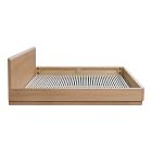 Rina Curved Oak Pedestal Bed