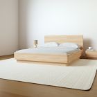 Rina Curved Oak Pedestal Bed