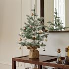 Flocked Ornament Tabletop Tree