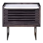 Nagle Cutout Mango Wood &amp; Marble Nightstand (22")