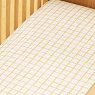 Organic Painterly Grid Crib Fitted Sheet