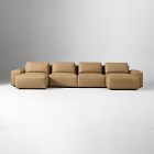 Quinten Leather 4-Piece U-Shaped Chaise Sectional (164")
