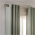 Open Box: European Flax Linen Blackout Grommet Curtain (48"W x 84"L) - Celadon Melange