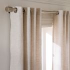 Open Box: European Flax Linen Grommet Light Filtering Curtain (48"W x 96"L) - Natural Flax