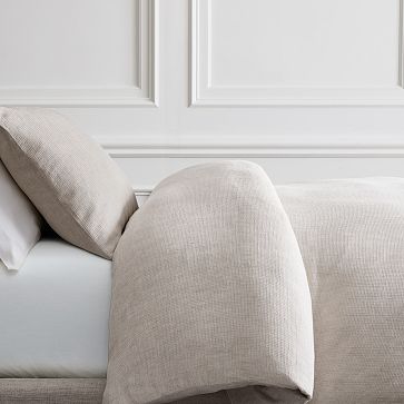 European Flax Linen Mini Waffle Duvet Cover