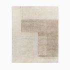 Open Box: Colorblock Shine Wool Rug (8' x 10') - Beige Whitecap