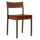 Berkshire S/2 Dining Chair Cushion, Vegan Leather, Saddle Nut