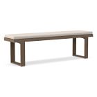 Portside 66" Dining Bench Outdoor Cushion Covers, Sunbrella® Canvas, Natural