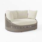 Porto Statement Lounge Chair Cushion Cover, Crosshatch Weave, Alabaster
