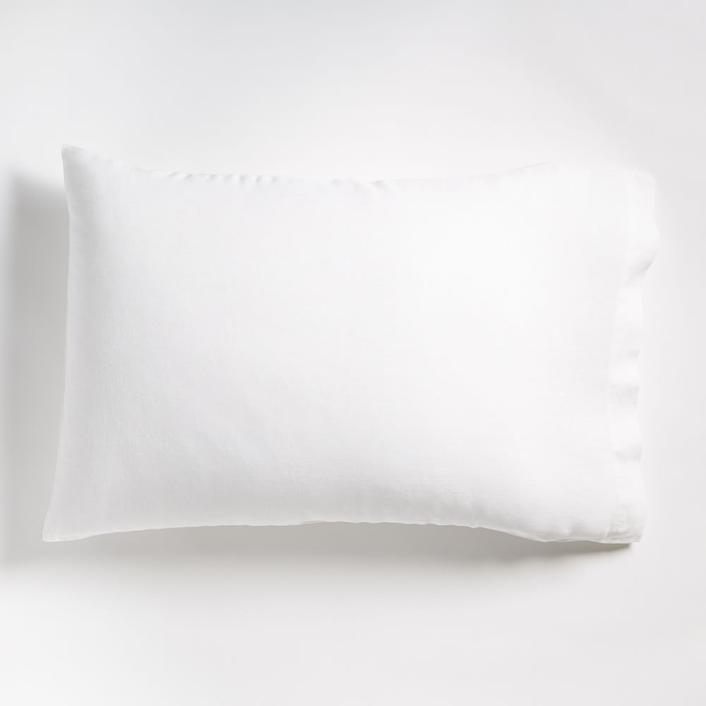 European Flax Linen Pillowcase Set - King, White