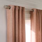 Open Box: European Flax Linen Grommet Light Filtering Curtain (48"W x 96"L) - Terracotta Melange