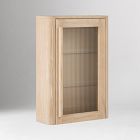 Open Box: Isley Wall Cabinet, Fluted Glass, Cerused White