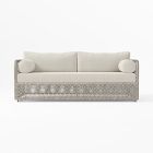 Coastal Sofa Cushion Cover, Plain Weave, Alabaster