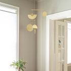 Circle &amp; Line Swivel Mobile, Brass