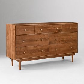 Keira (60") 7-Drawer Dresser, Cool Walnut, West Elm Keira (60") 7-Drawer Dresser, Cool Walnut, West Elm