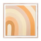 Apricot Cake Stripes Framed Wall Art by Erica Hauser