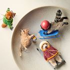 Bottlebrush Winter Sports Animal Ornaments