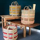 Multicolored Woven Baskets w/ Handles (Set of 3)
