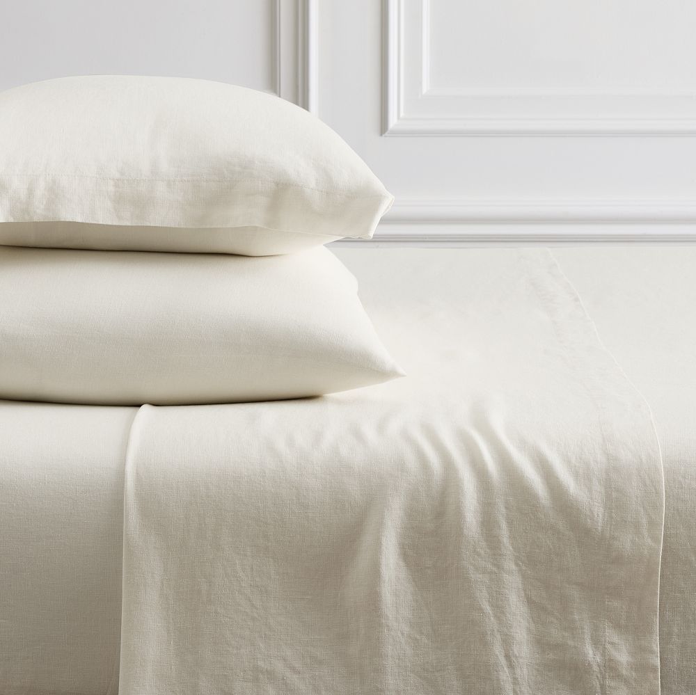 European Flax Linen Sheet Set - King, Alabaster