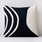 Open Box: Crewel Rounded Pillow Cover (24") - Midnight