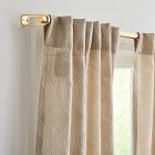 Open Box: Linear Lattice Jacquard Light Filtering Curtain (48"W x 96"L) - Sable