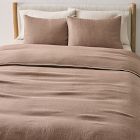 Open Box: European Flax Linen Pom Pom Duvet Cover, Twin/Twin XL - Mulberry