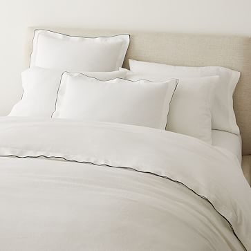 European Flax Linen Merrow Edge Duvet Cover