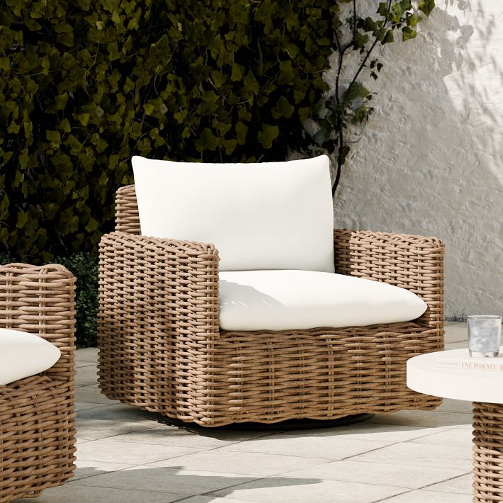 Westport Wicker Outdoor Swivel Chair | West Elm