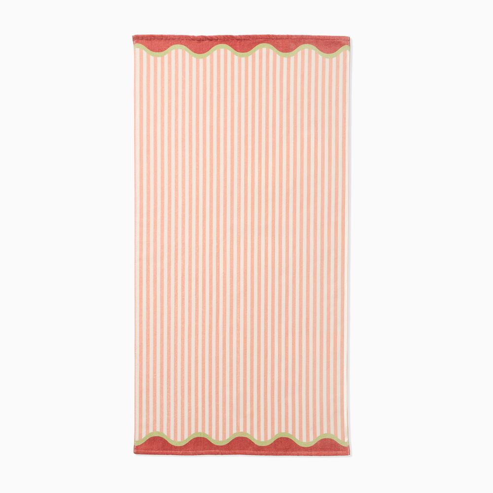 Wiggle Edge Beach Towel - Pink