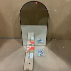 Open Box: Arched Metal Framed Medicine Cabinet, 16.5"W x 31"H - Matte Black